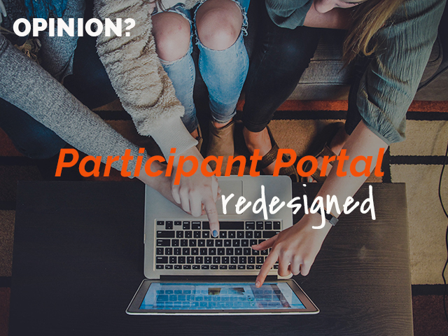 Share your impressions of the redesigned Participant Portal and get discounts for our upcoming training courses!